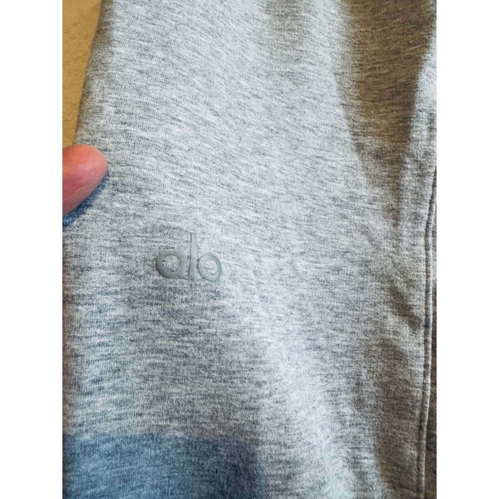 Alo Yoga Moto Jogger Pants Heather Gray Quilted Athleisure Slim Fit Womens Small - Picture 8 of 11